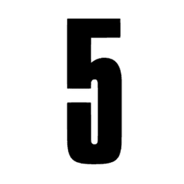 Número adhesivo "5"