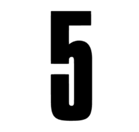 Número adhesivo "5"