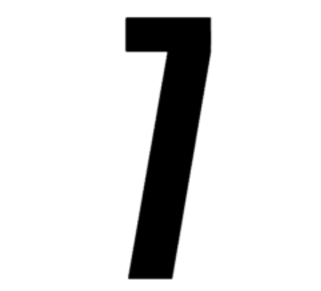 Número adhesivo "7"