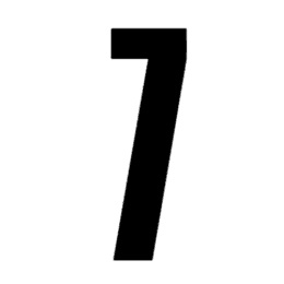 Número adhesivo "7"