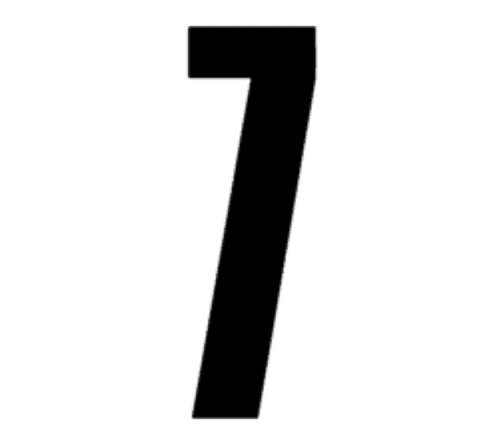 Número adhesivo "7"