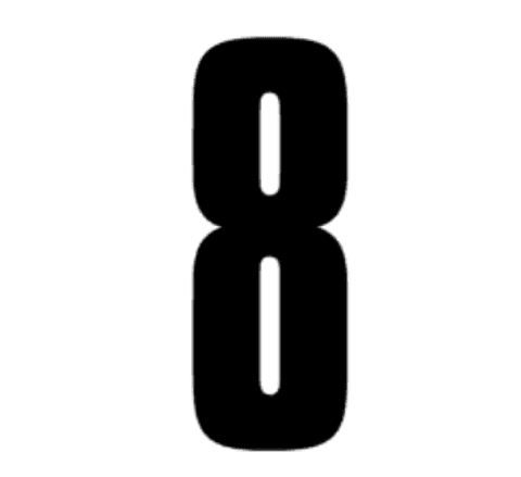 Número adhesivo "8"