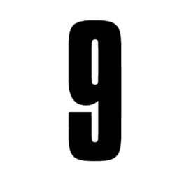 Número adhesivo "9" 