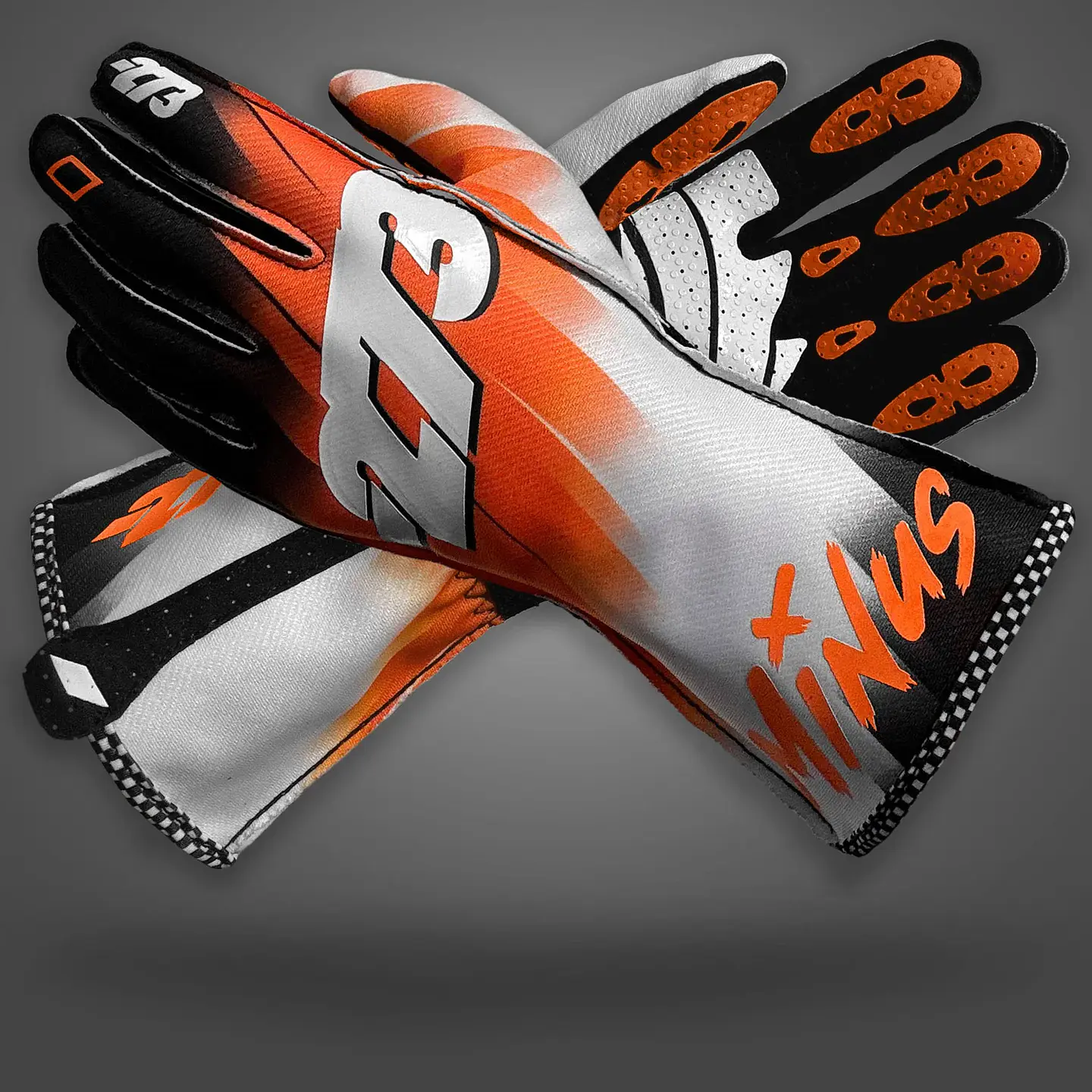 Guante karting -273 SUPERSONIC Fluo Orange/Black/White 2