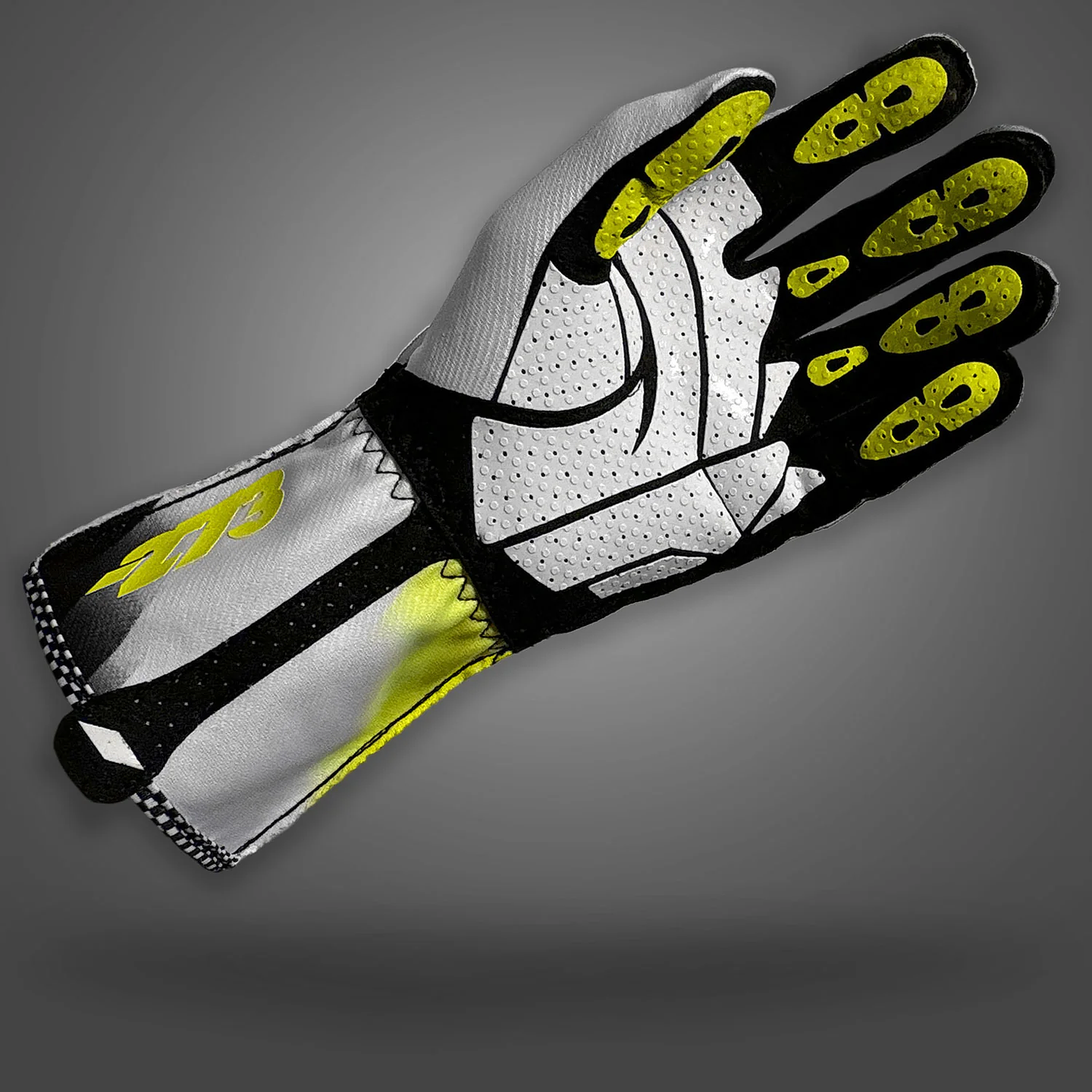 Guante karting -273 SUPERSONIC Fluo Yellow/Black/White 3