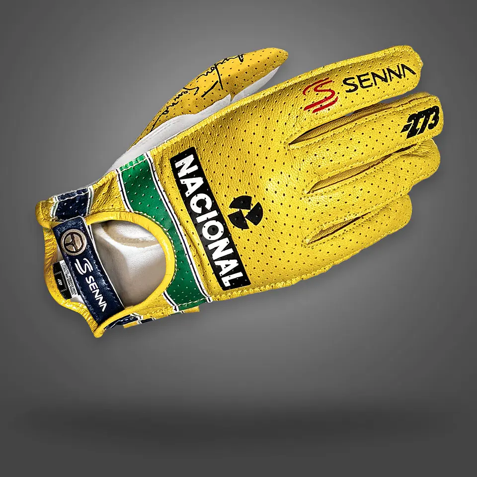Guante clásico -273 x Ayrton Senna leather - Yellow 1