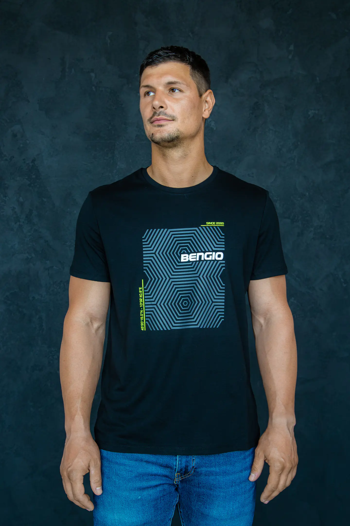 Polera Bengio Negro/Amarillo 1