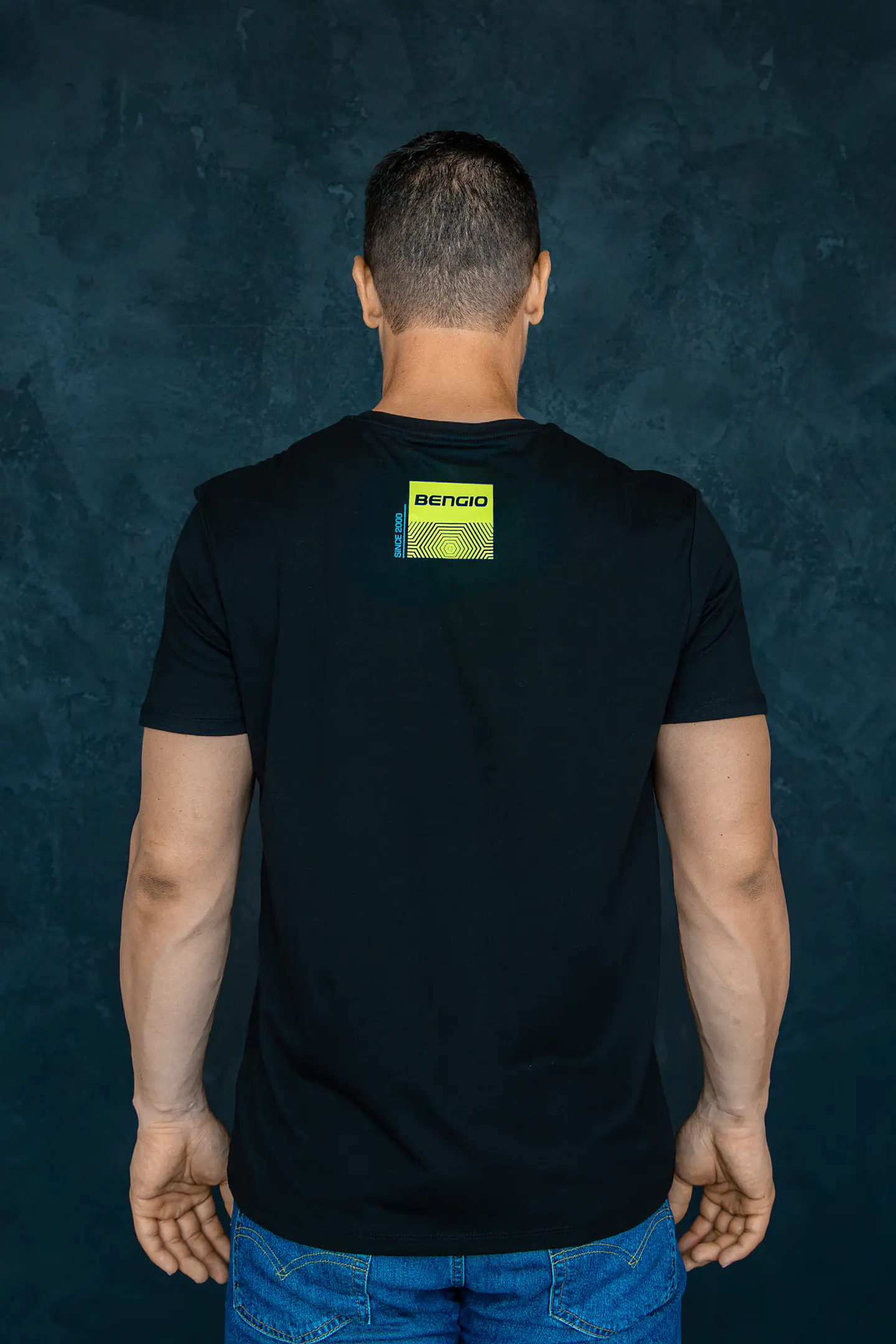 Polera Bengio Negro/Amarillo 2