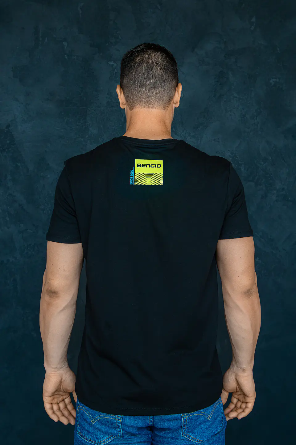Polera Bengio Negro/Amarillo 2
