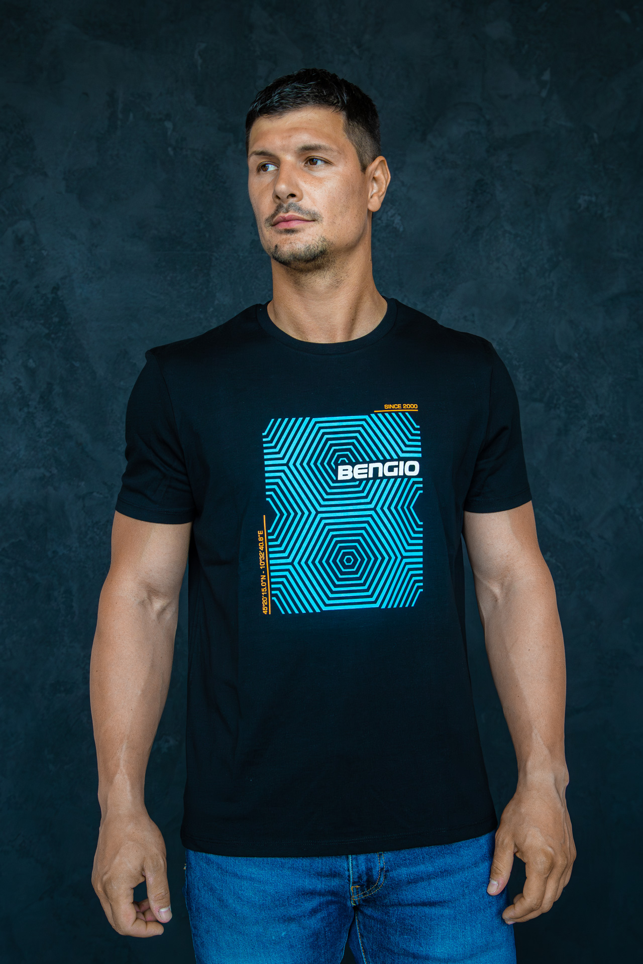 Polera Bengio Negro/Azul