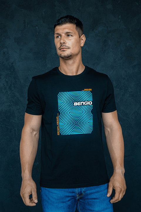 Polera Bengio Negro/Azul