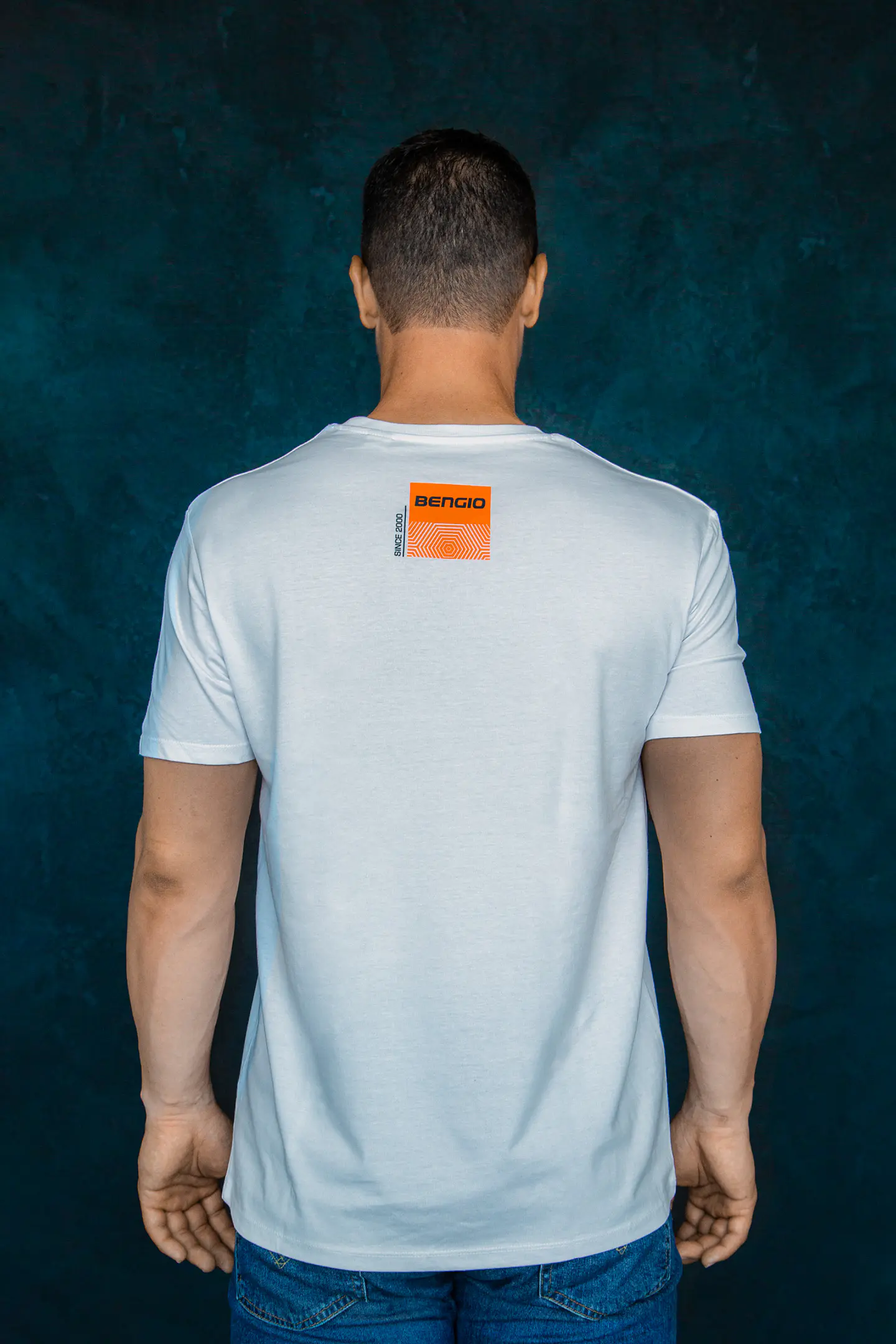 Polera Bengio Blanco/Naranjo 2
