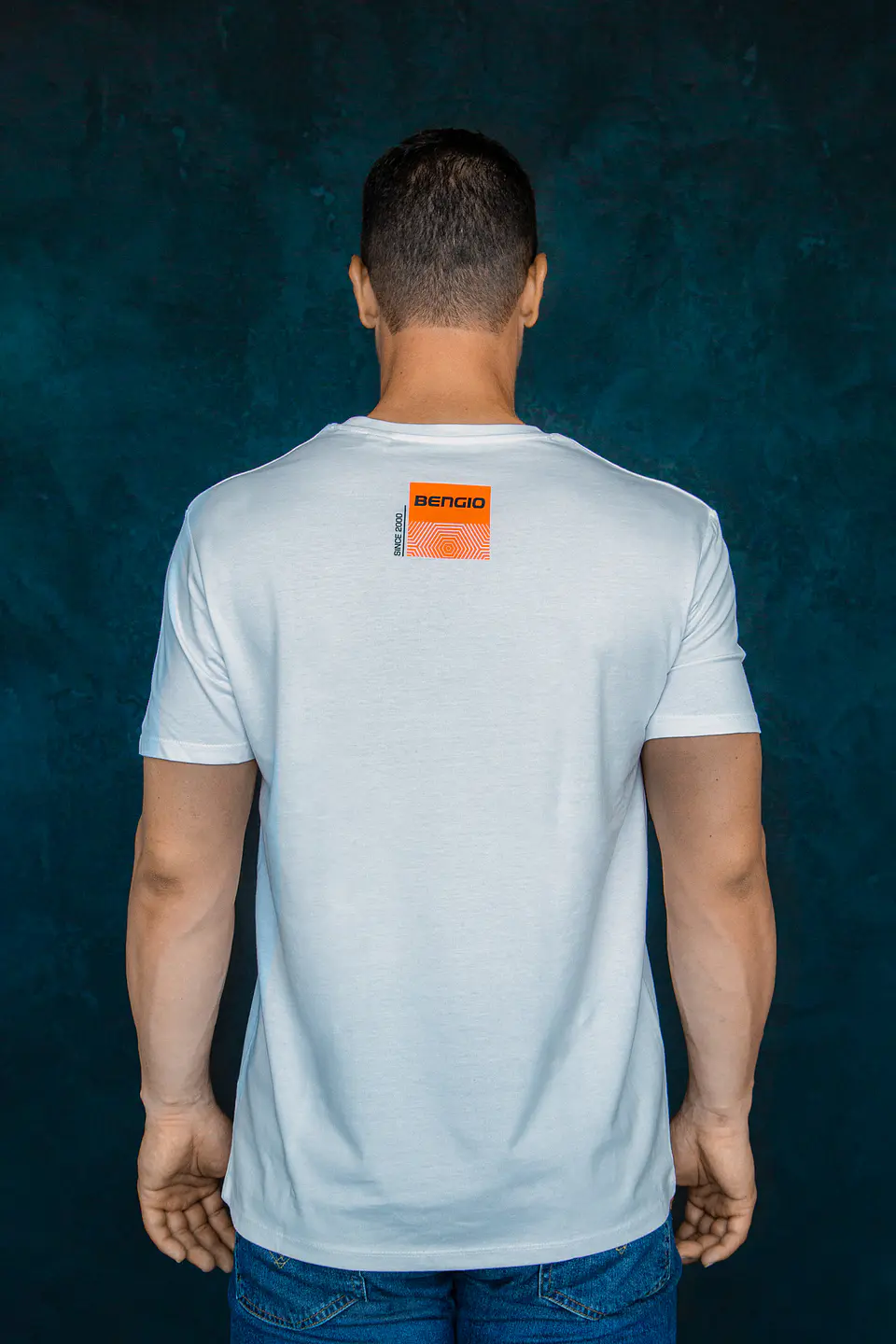 Polera Bengio Blanco/Naranjo 2