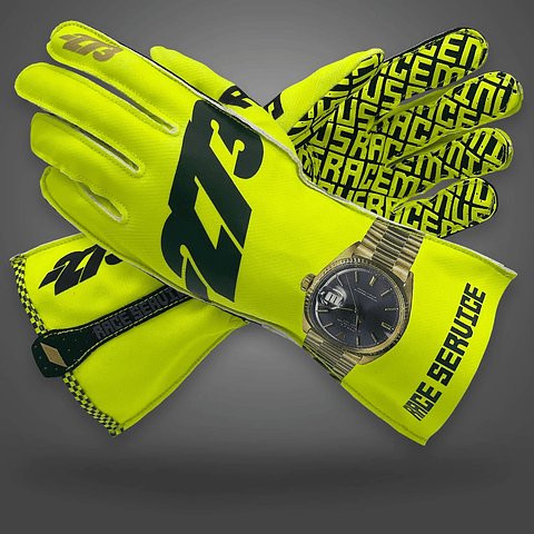 Guante karting -273 X RACE SERVICE FLUO YELLOW