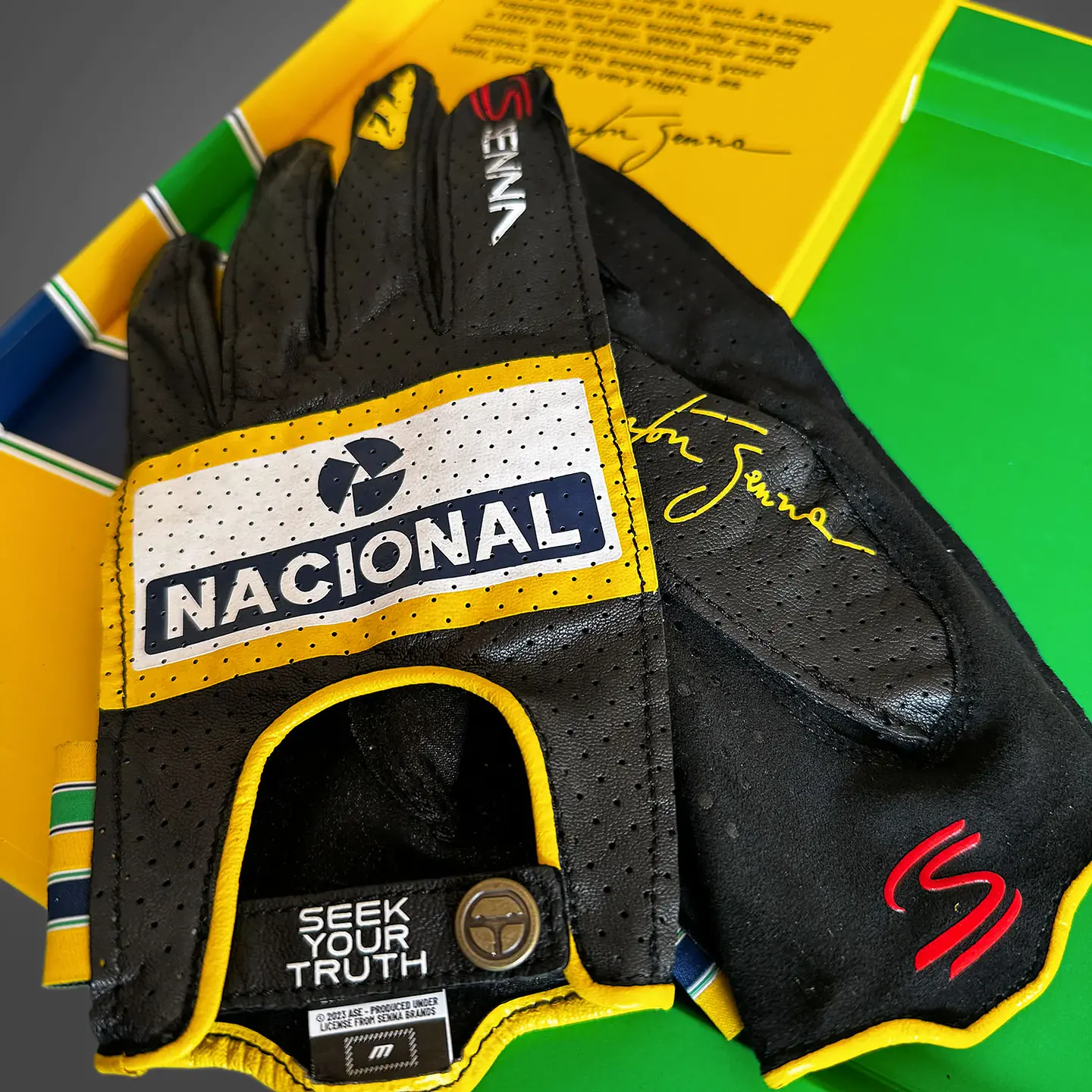 Guante clásico -273 x Ayrton Senna leather - Black 5