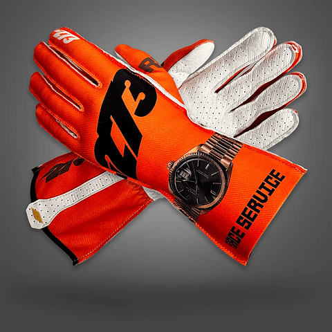 Guante karting -273 X RACE SERVICE FLUO ORANGE