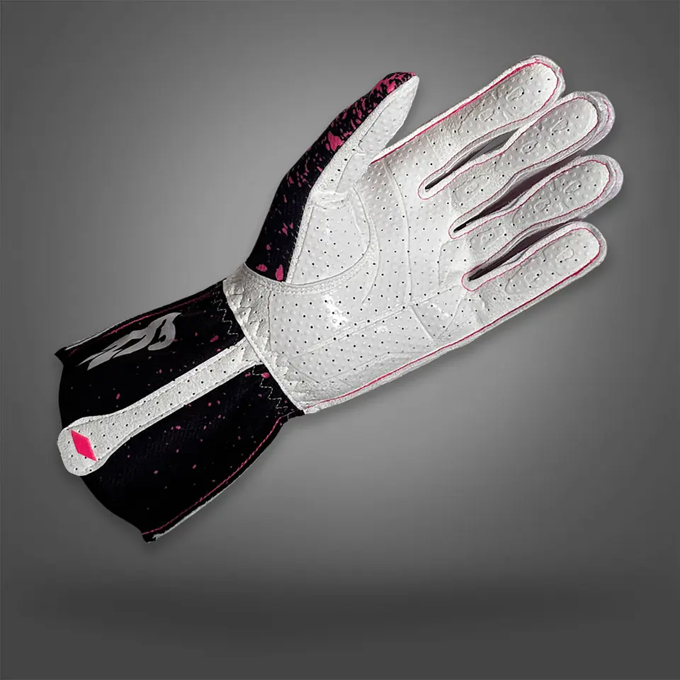 Guante karting -273 DRIP Fluo Pink/Black/White  2