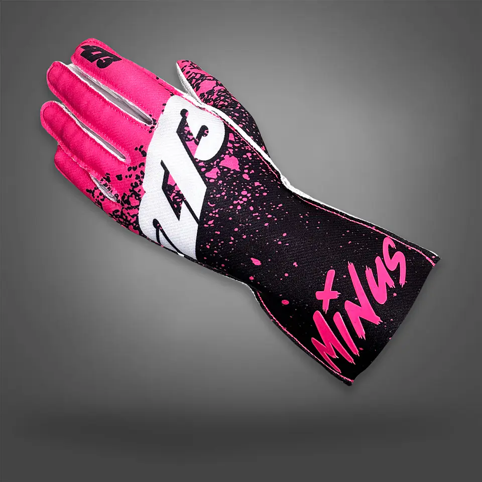 Guante karting -273 DRIP Fluo Pink/Black/White  3