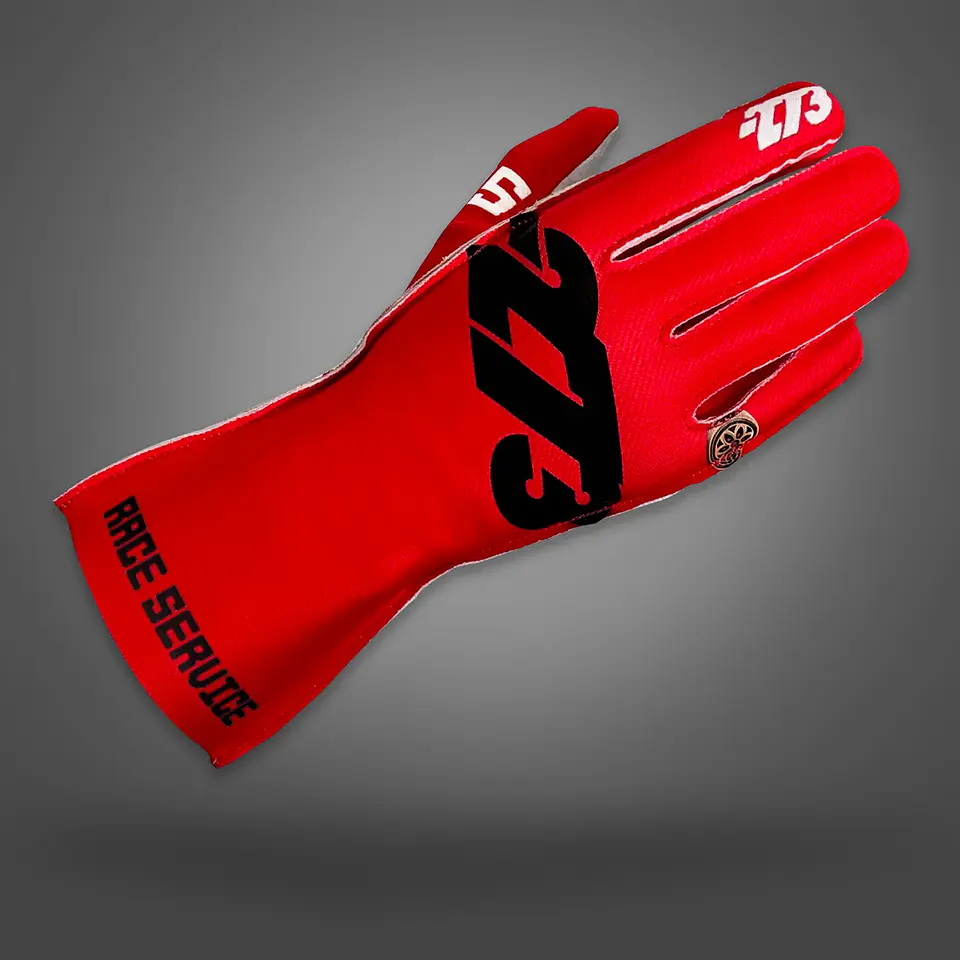 Guante karting -273 X RACE SERVICE FLUO RED 3