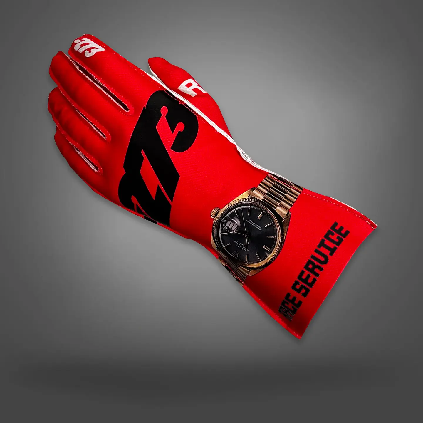 Guante karting -273 X RACE SERVICE FLUO RED 4