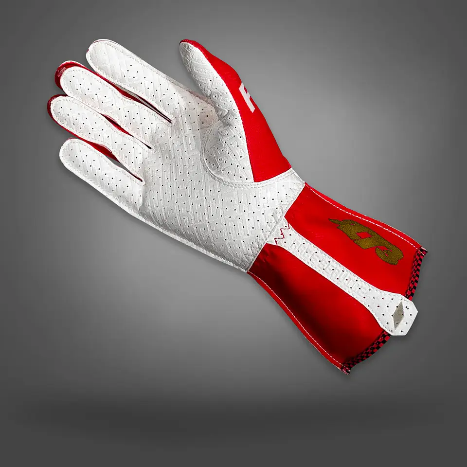 Guante karting -273 X RACE SERVICE FLUO RED 2