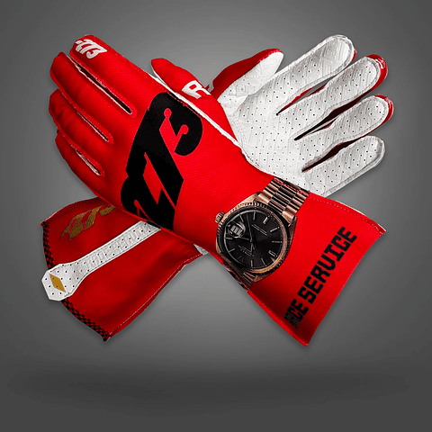 Guante karting -273 X RACE SERVICE FLUO RED