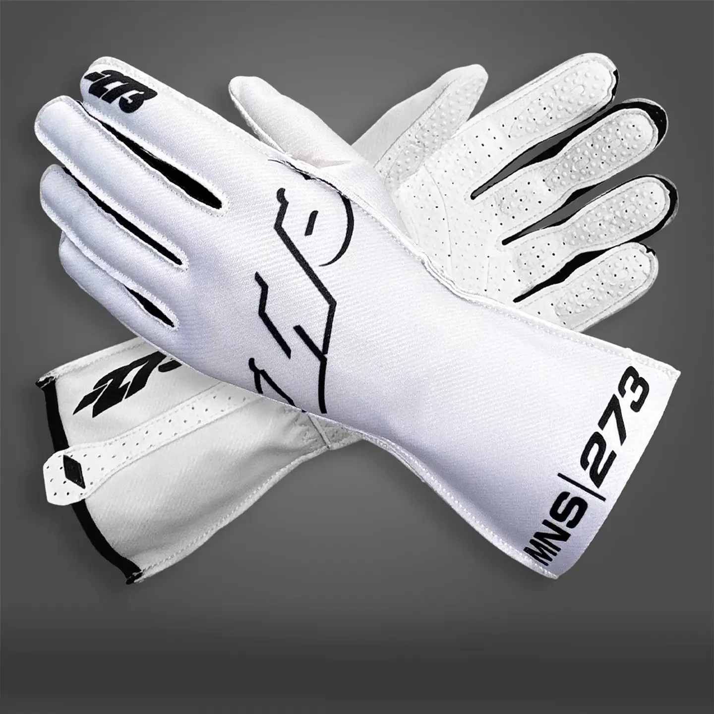 Guante karting -273 MNS-1 WHITE/BLACK 1