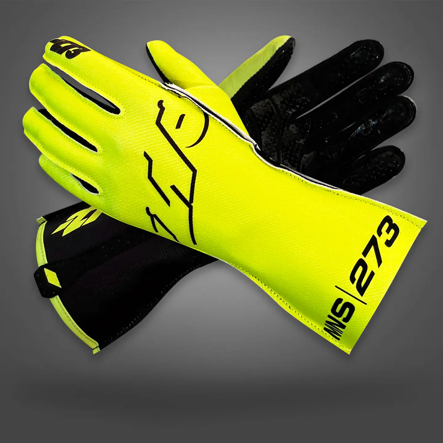 Guante karting -273 MNS-1 FLUO YELLOW/BLACK 1