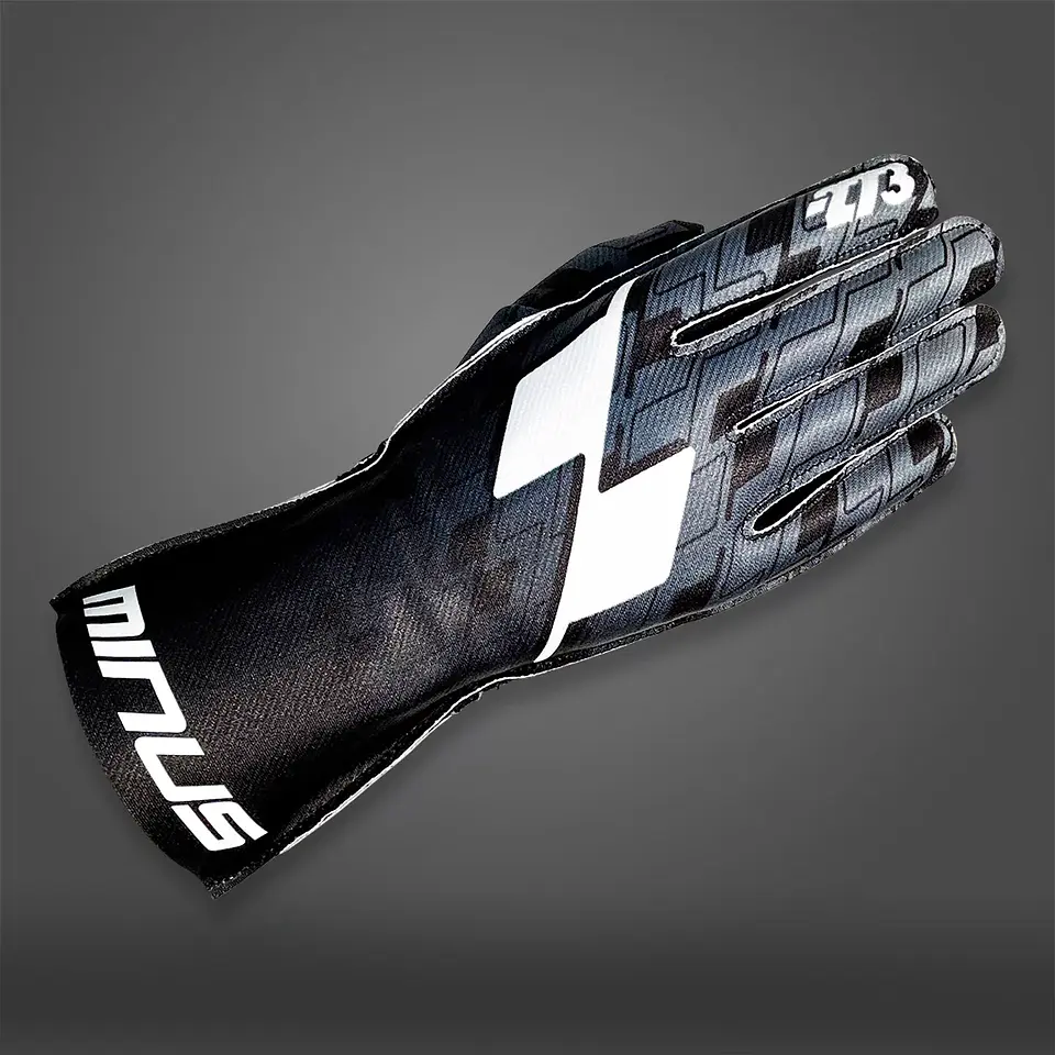 Guante karting -273 x Ryan Norberg Limited Edition Negro/Blanco 3