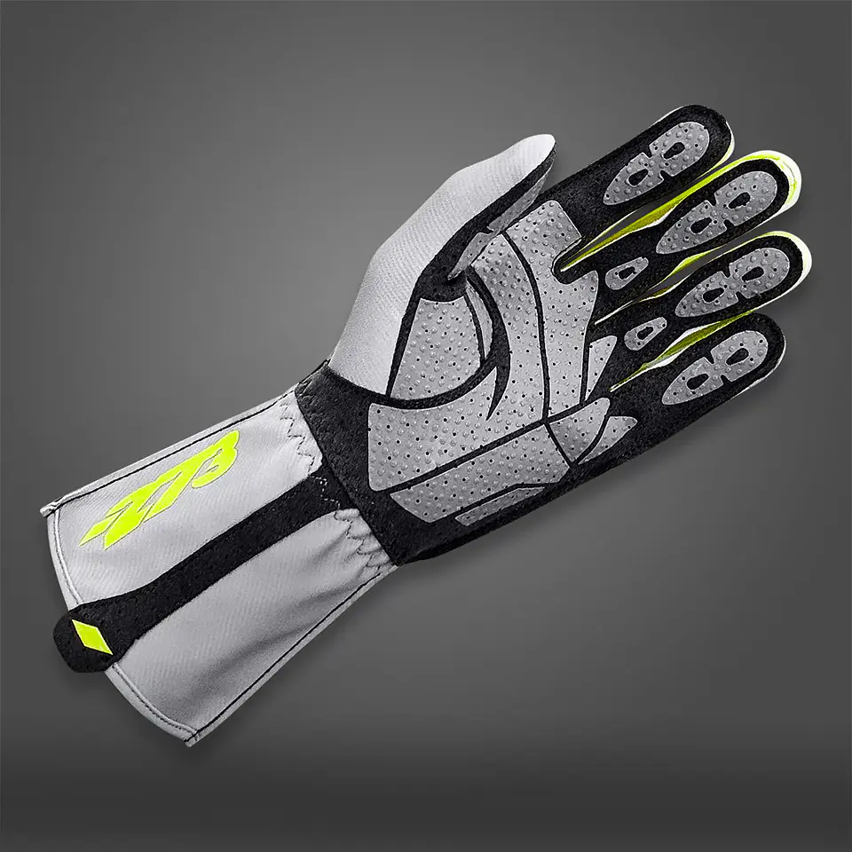 Guante karting -273 MNS-1 GRAY/FLUO YELLOW 2