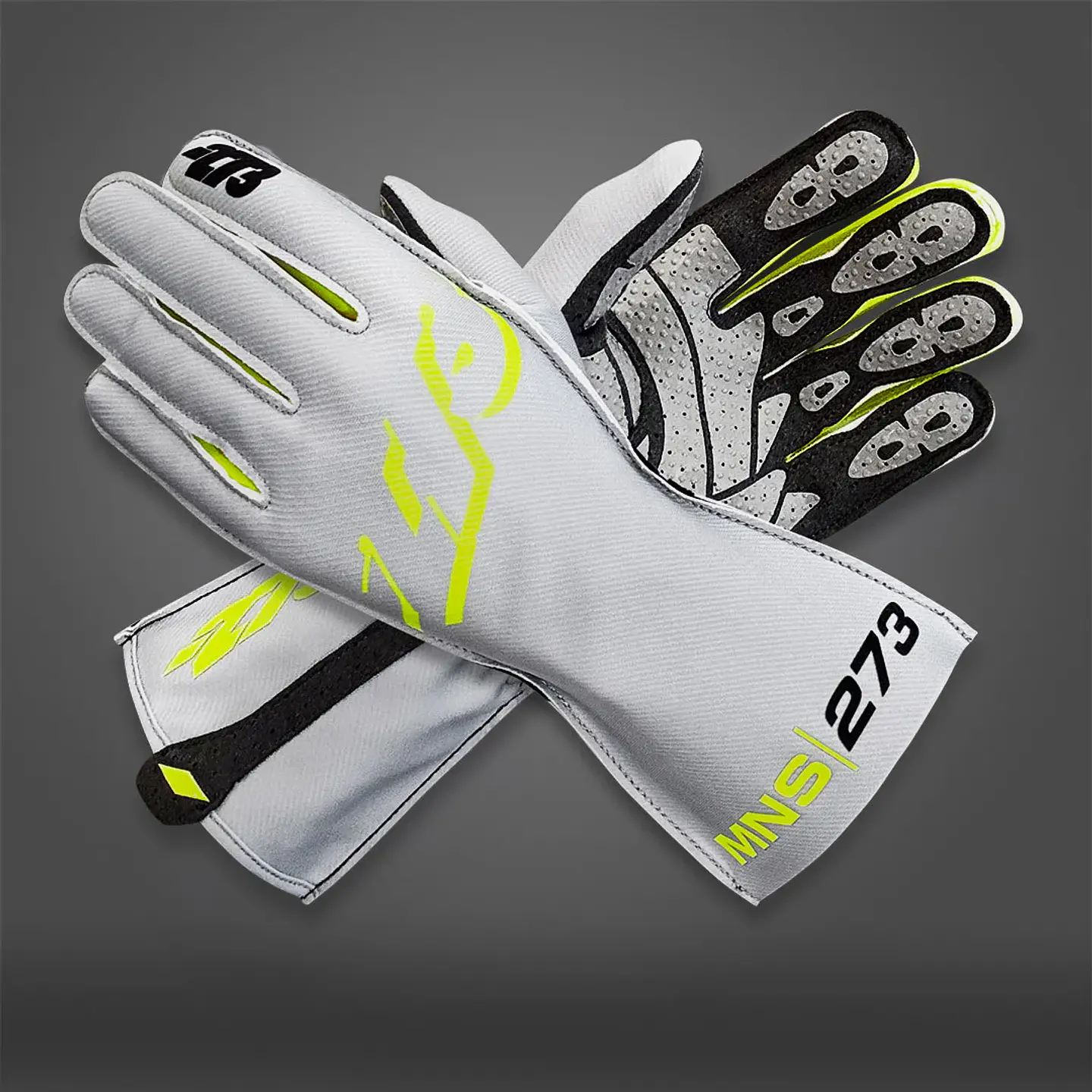 Guante karting -273 MNS-1 GRAY/FLUO YELLOW 1