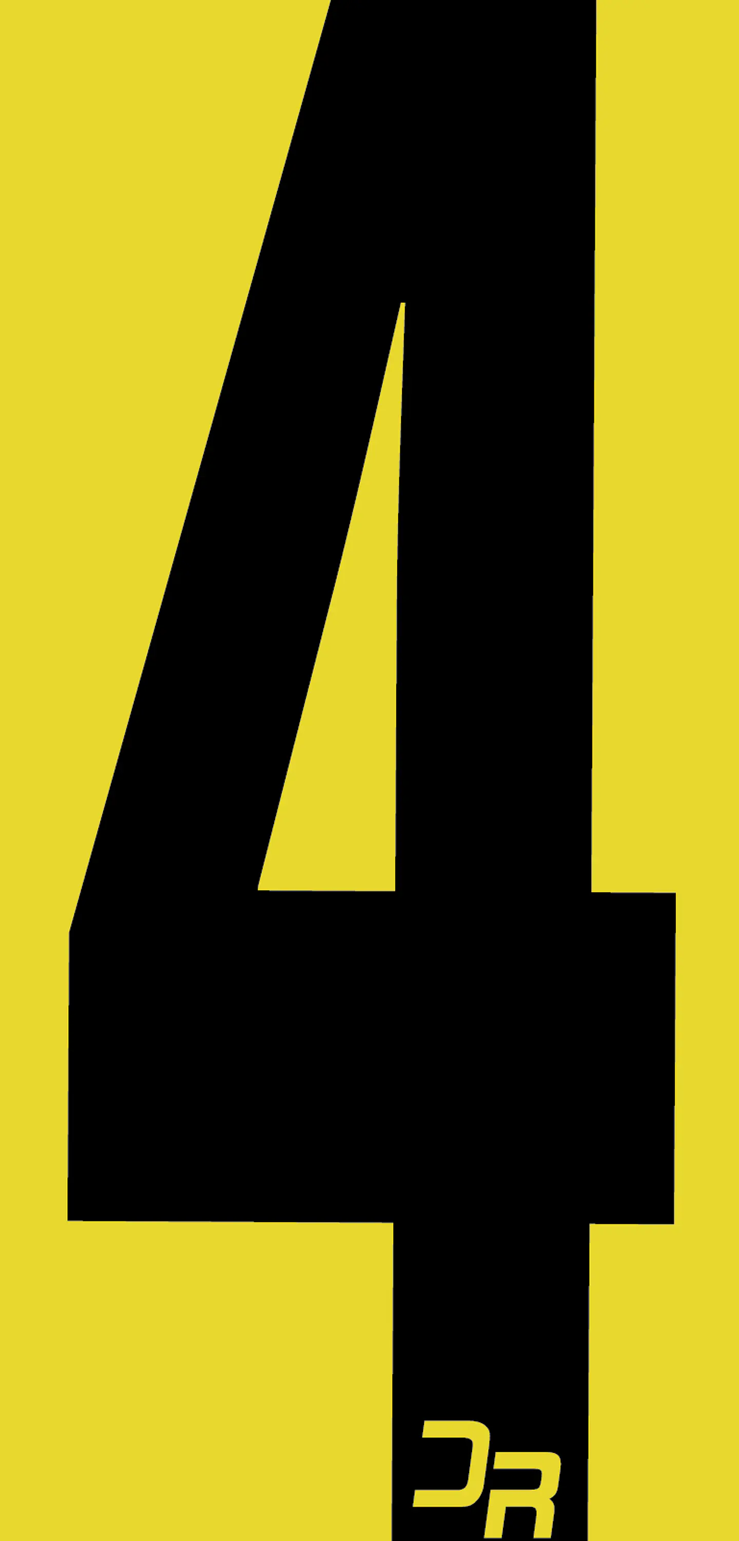 Número adhesivo 15cm con fondo 5