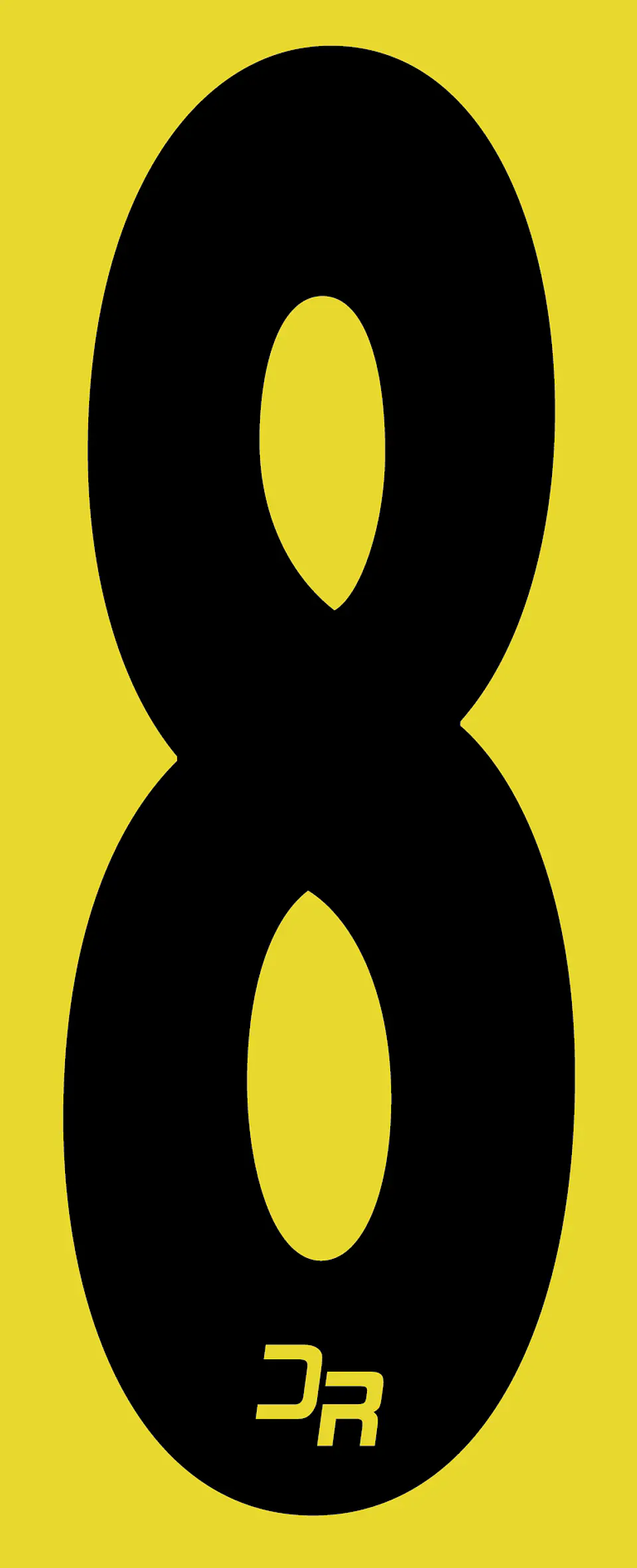 Número adhesivo 15cm con fondo 9