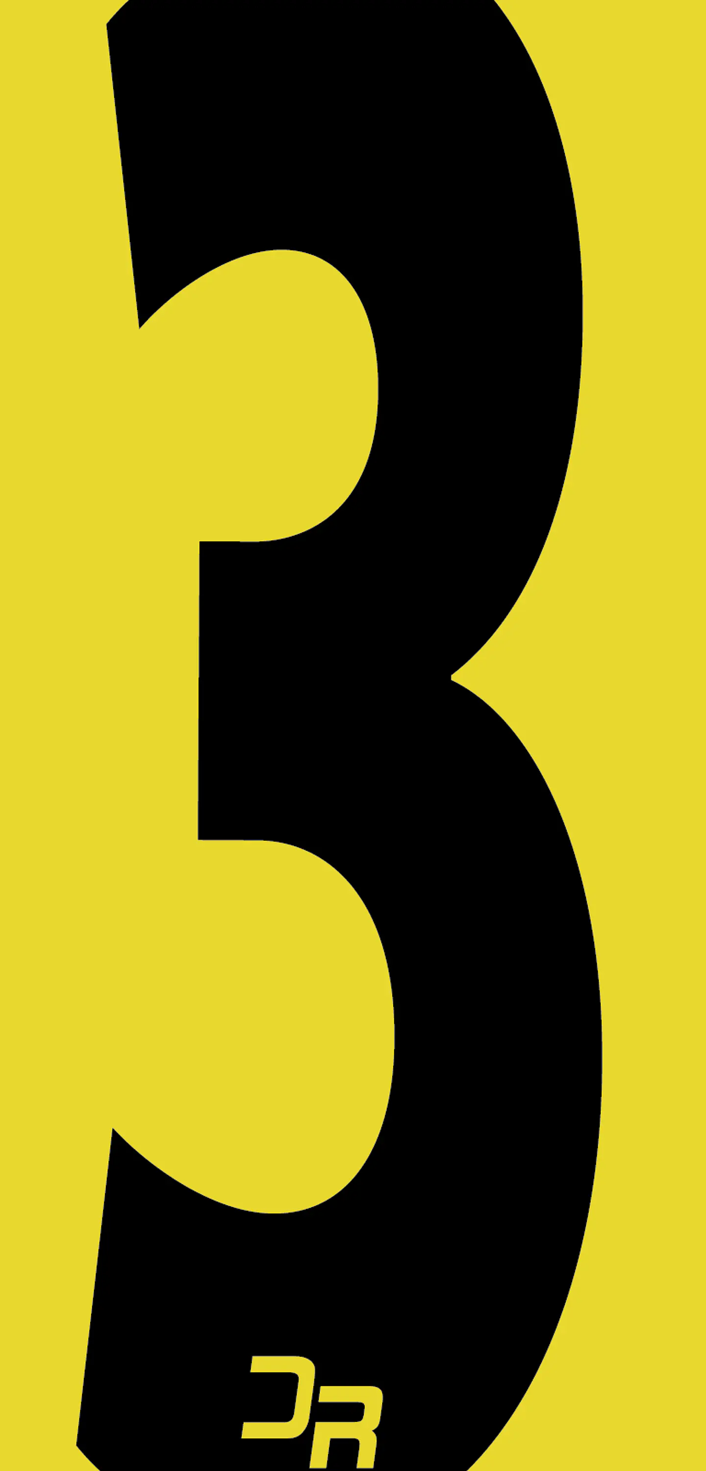 Número adhesivo 15cm con fondo 4