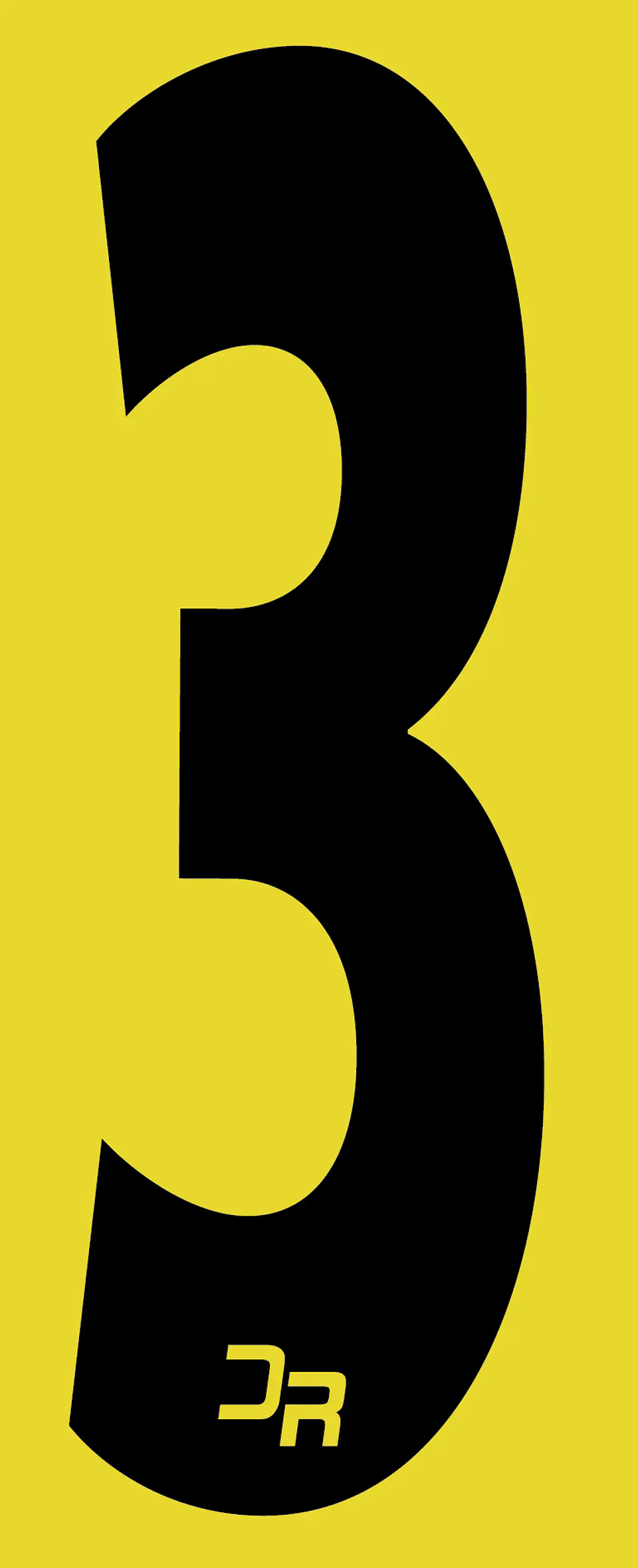 Número adhesivo 15cm con fondo 4