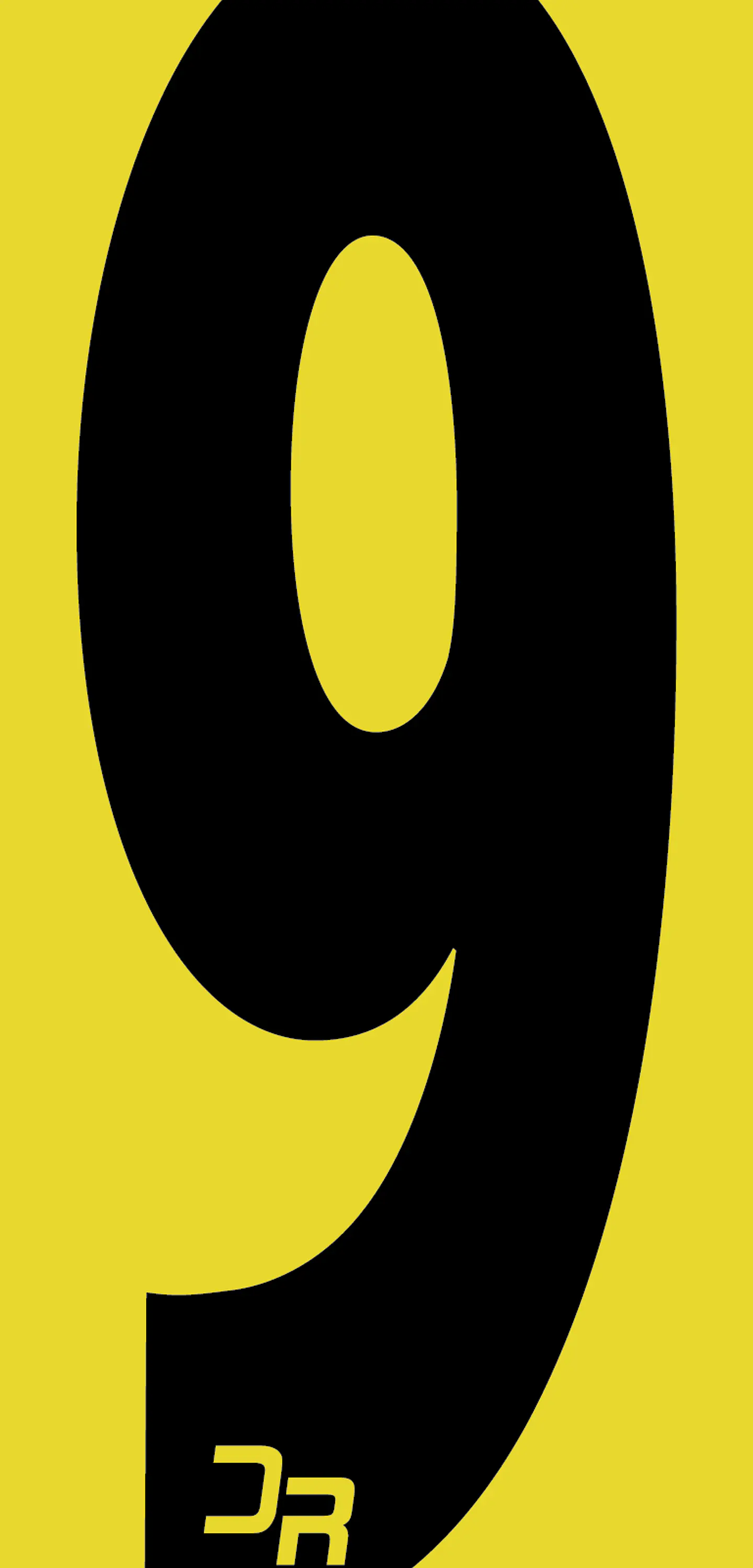 Número adhesivo 15cm con fondo 10