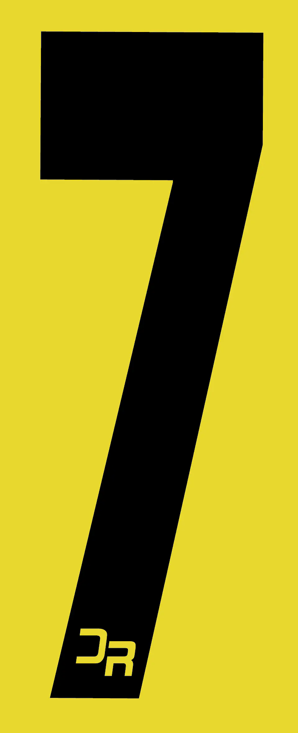 Número adhesivo 15cm con fondo 8