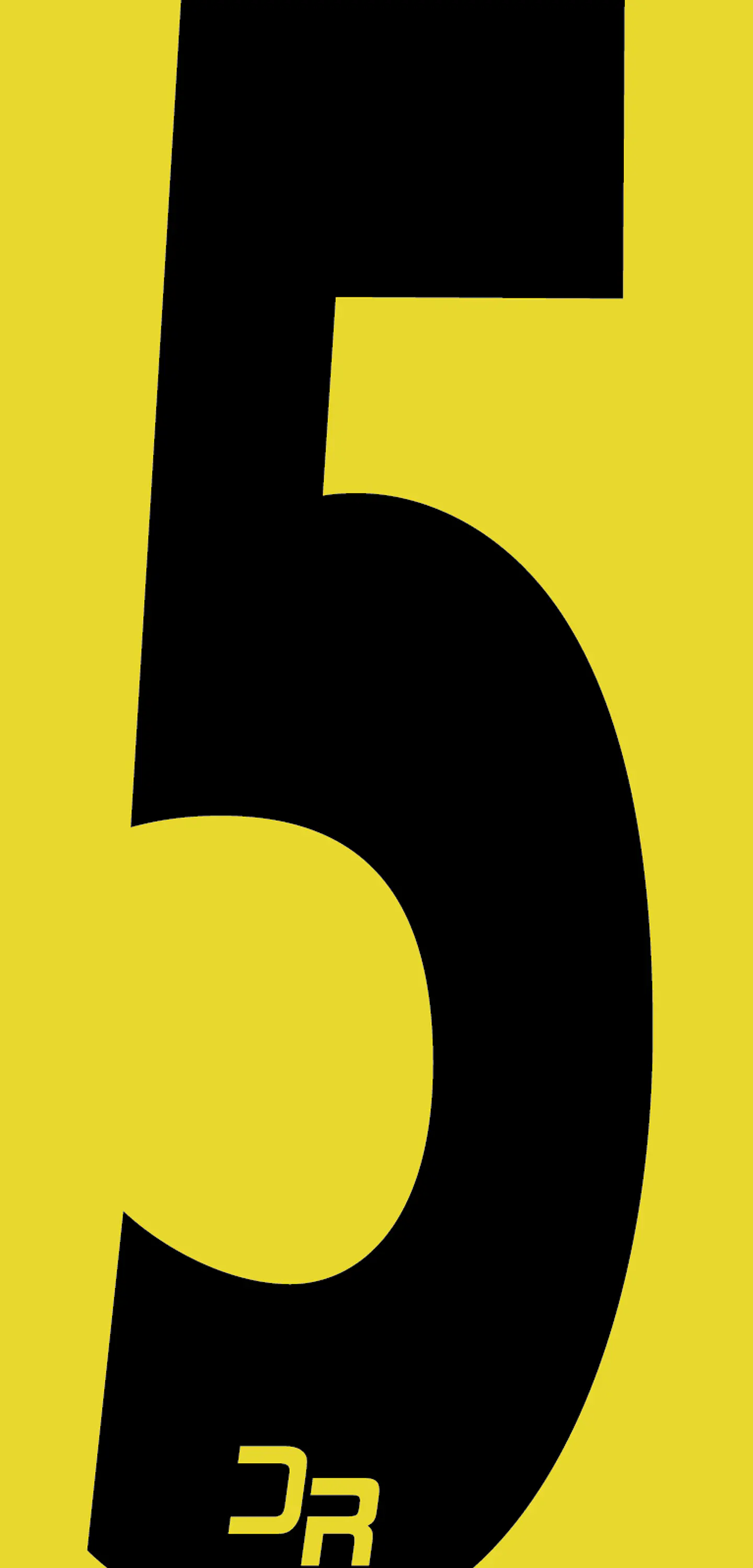 Número adhesivo 15cm con fondo 6