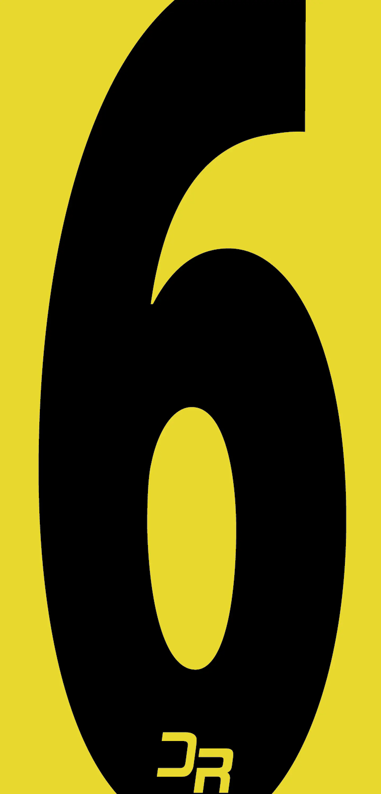 Número adhesivo 15cm con fondo 7