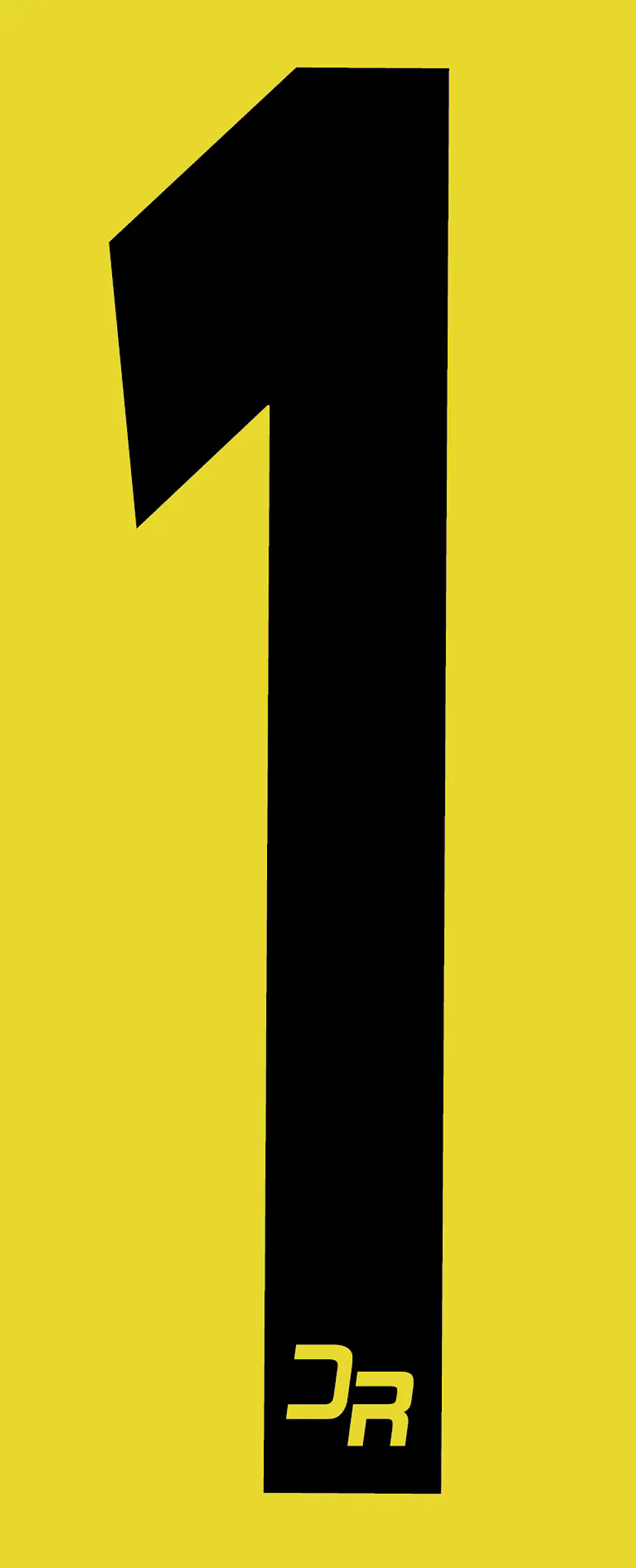 Número adhesivo 15cm con fondo 2