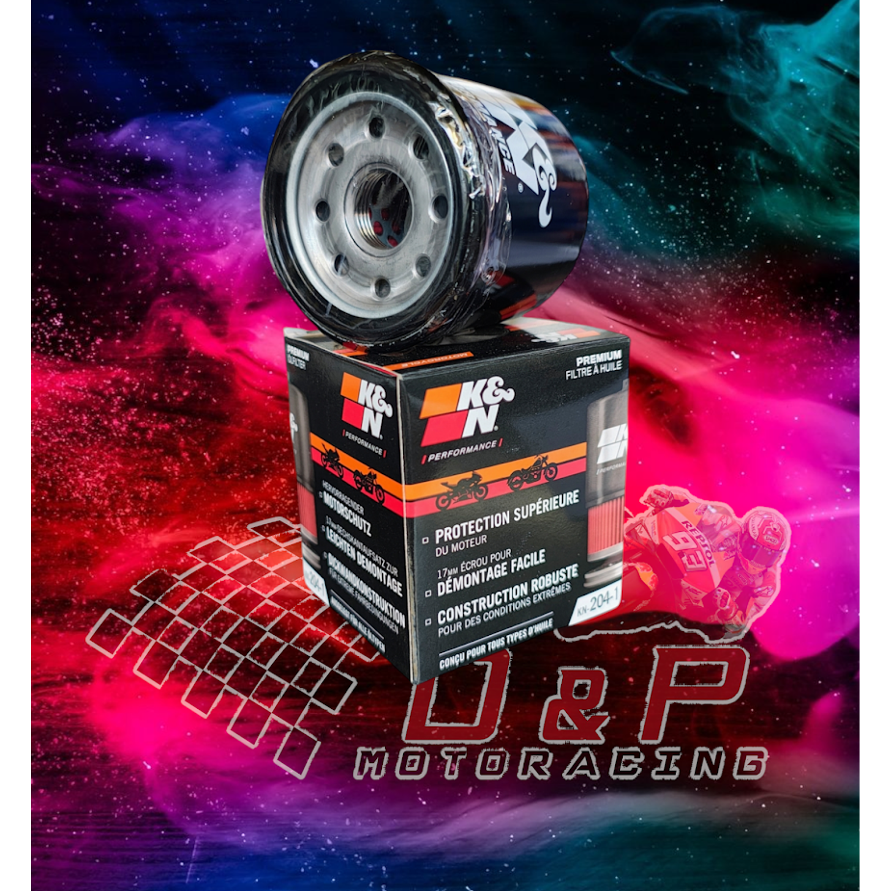 Filtro de aceite K&N 204 honda benelli triumph yamaha 3