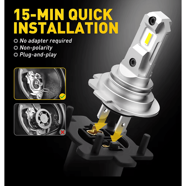 Ampolleta Led H7 12v Conexión Rápida 2