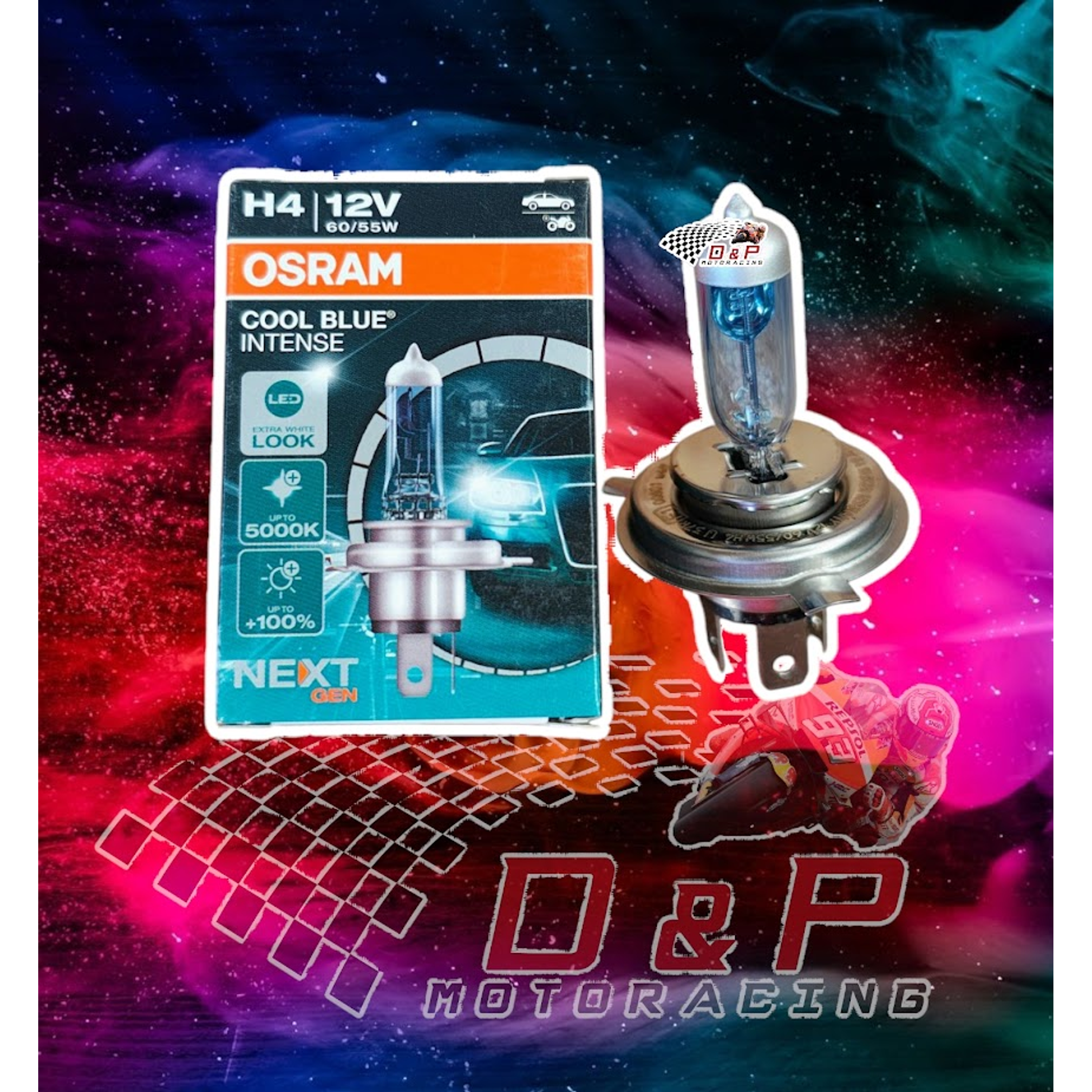 Ampolleta H4 Osram Cool Blue Intense Next Gen