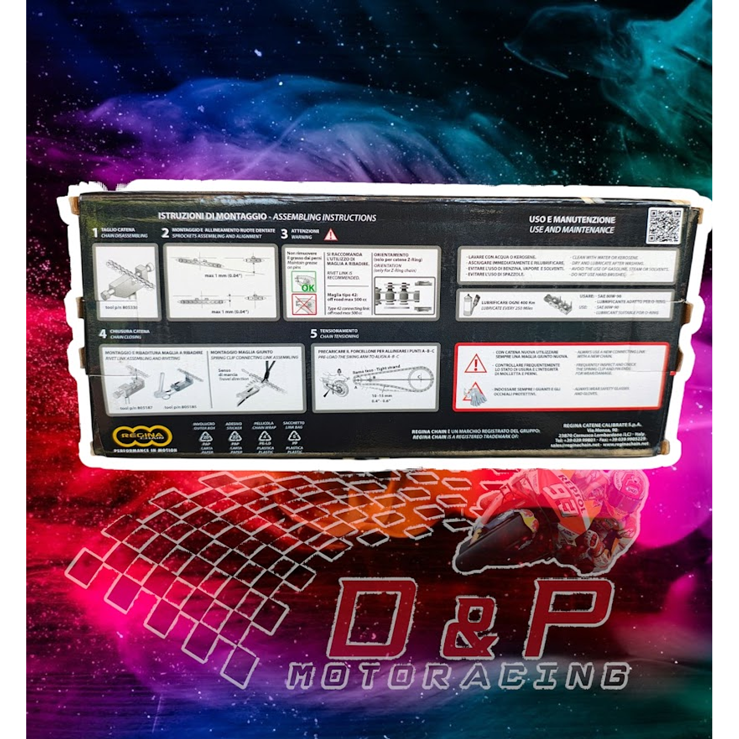 Cadena Regina Touring Street 525 Z'ring Remache Dorada 2