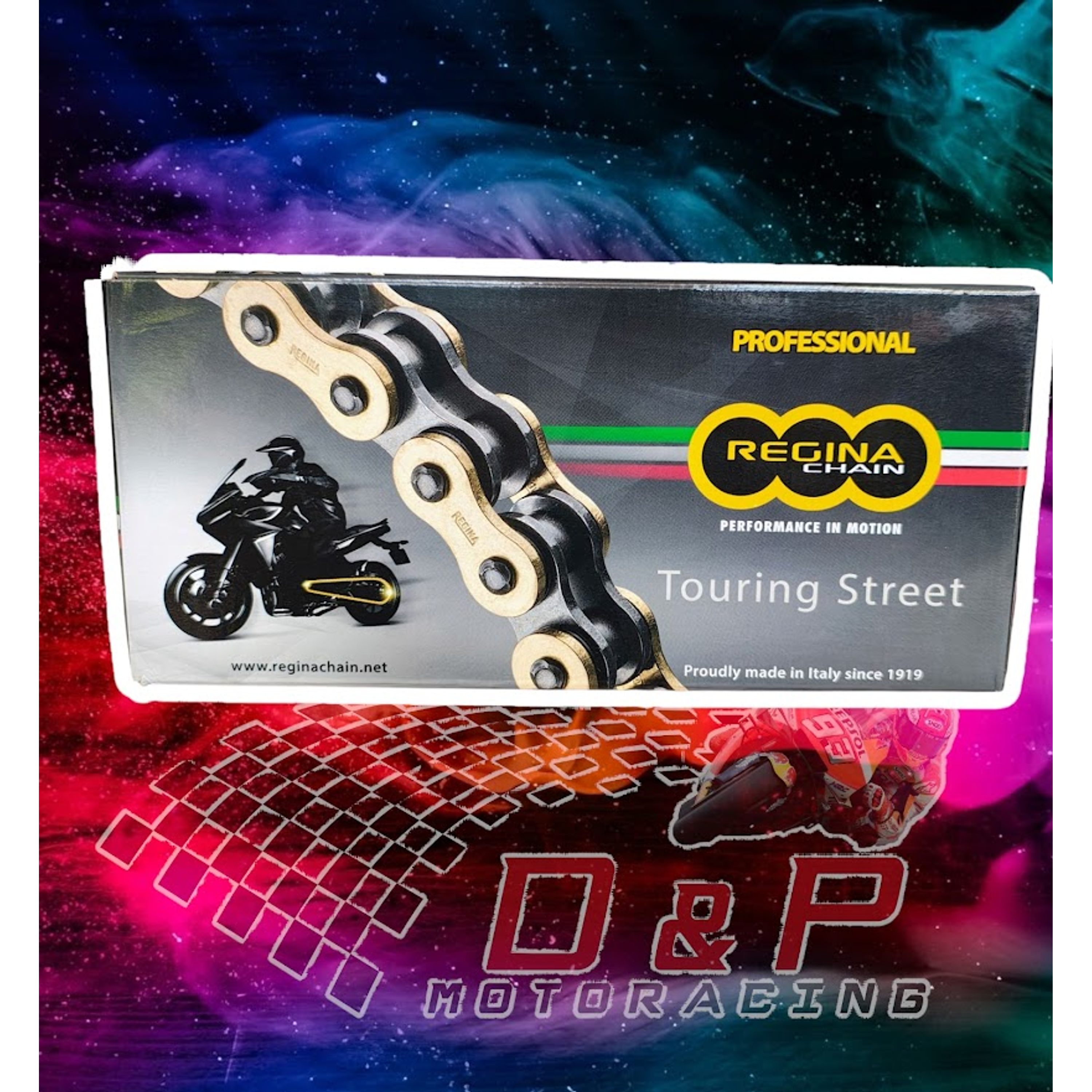 Cadena Regina Touring Street 525 Z'ring Remache Dorada 3