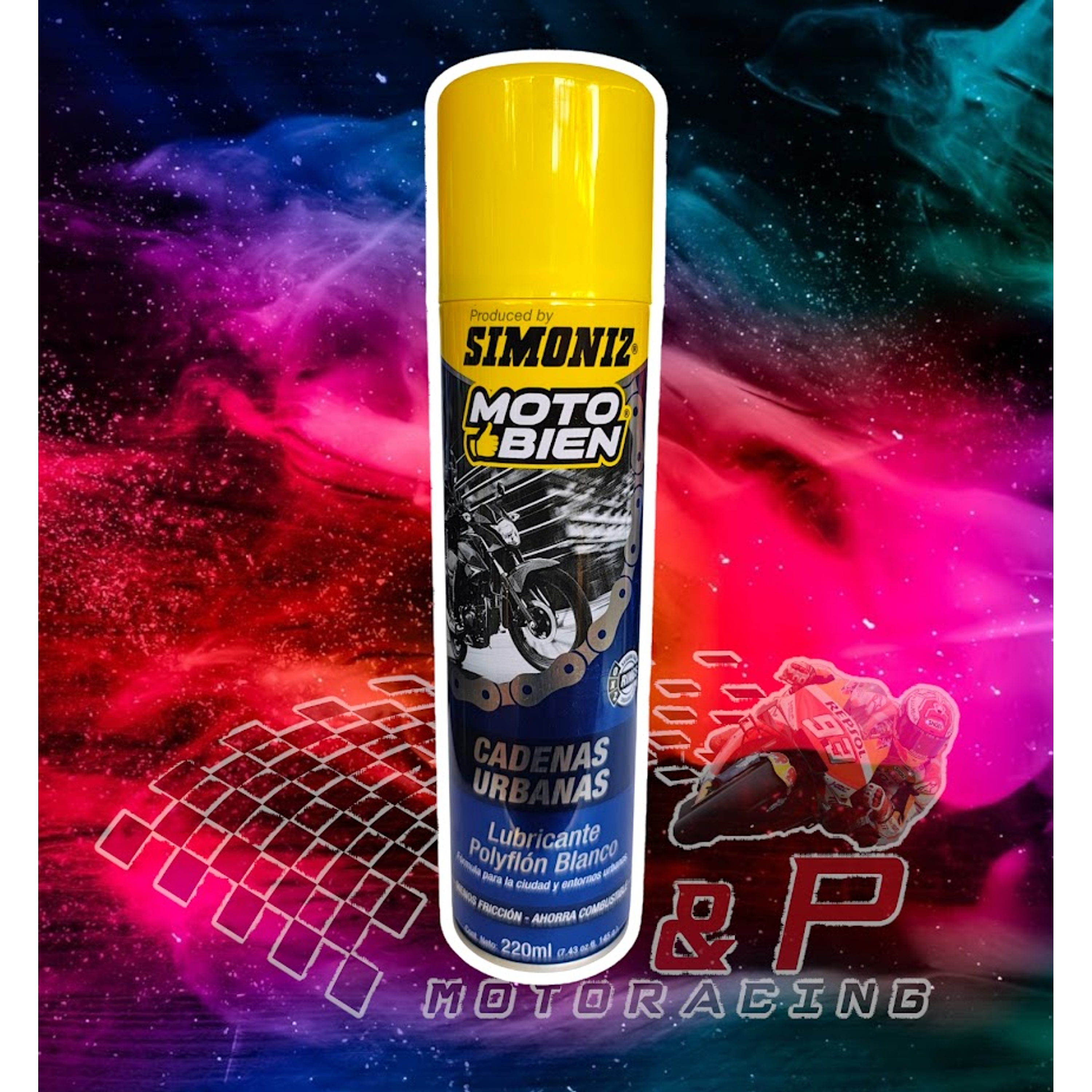Lubricante de cadena urban simoniz motobien 220ml 1