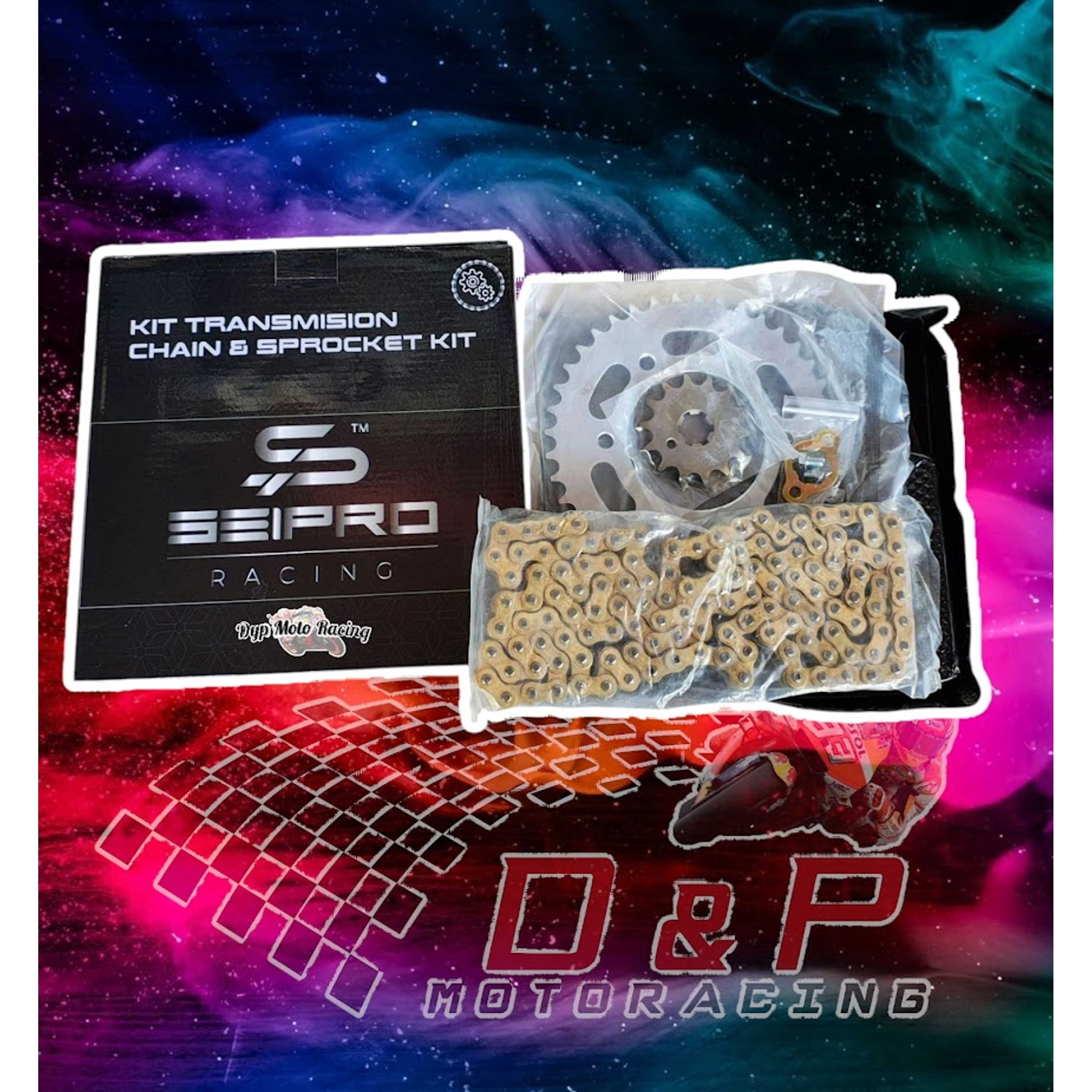 Kit De Transmisión Yamaha Fz16 2.0 Cadena Dorada Seipro Dorado 1