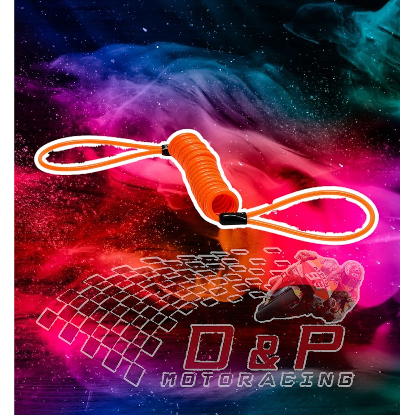 Cuerda De Seguridad Kovix Para Candados De Disco Color Naranjo 2