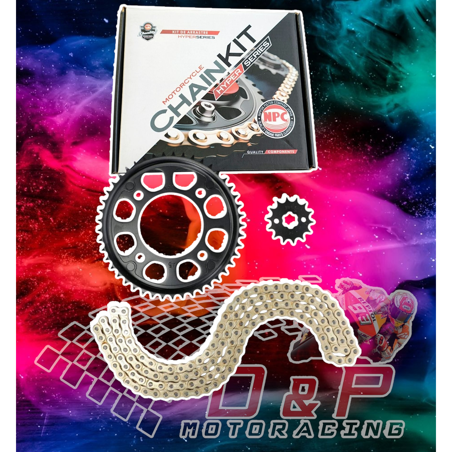 Kit de transmisión honda cb190 dorado  1