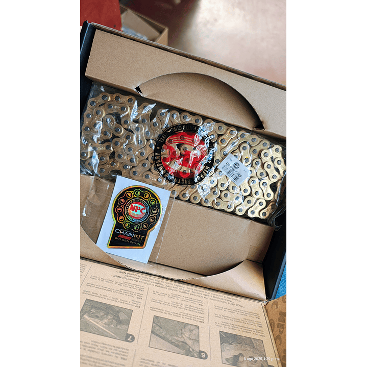 Kit de transmisión honda cb190 dorado  2